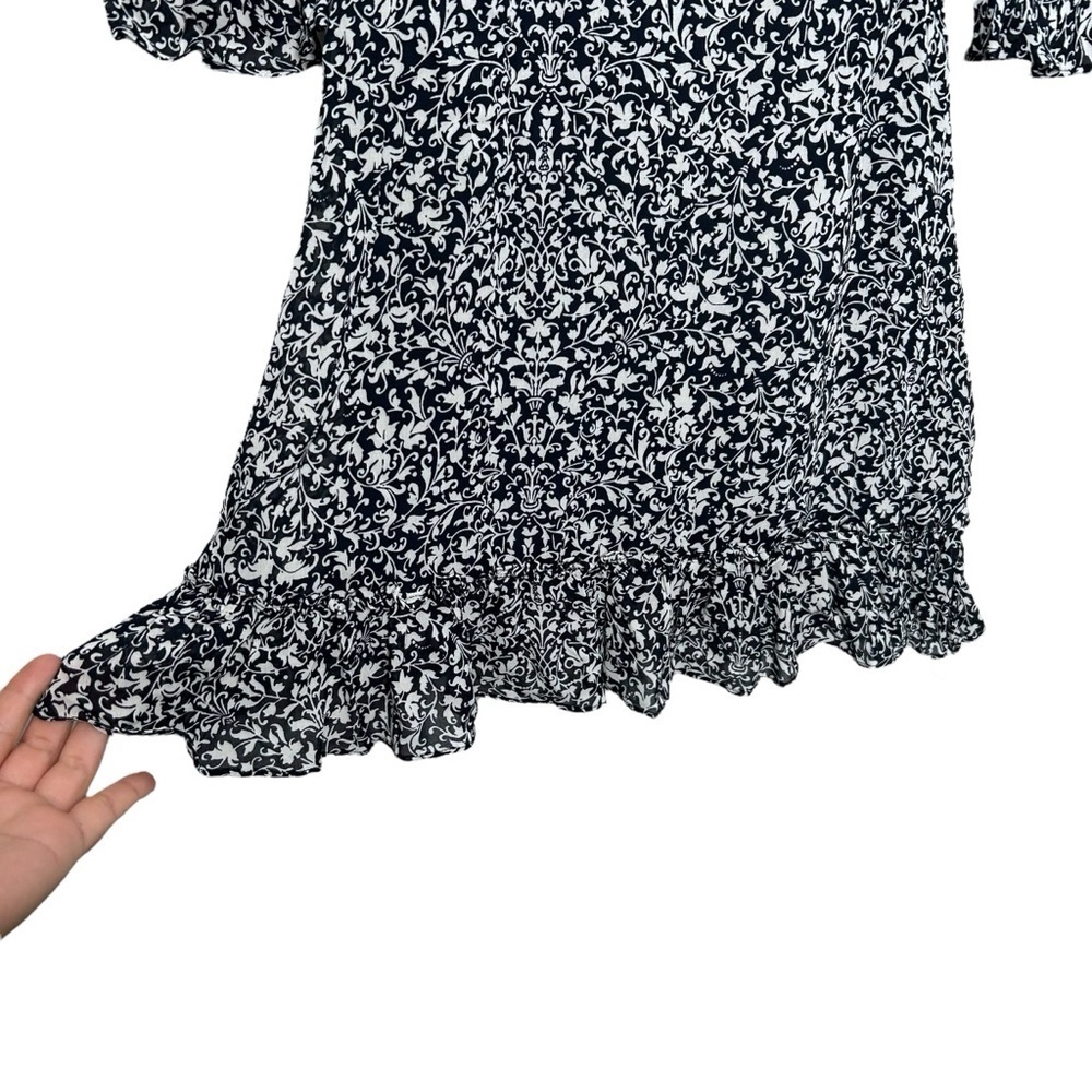 Reformation Doutzen Mini Ruffle Dress Suisse Ditsy Floral Print Women’s Size 0 - Picture 8 of 14